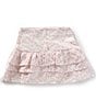 GB Big Girls Floral Embroidered Pleated Mini Skirt, Color:White/Pink - Image 2