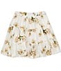 Color:Ivory Combo - Image 1 - Big Girls 7-16 Floral Tiered Skirt
