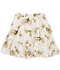 Color:Ivory Combo - Image 2 - Big Girls 7-16 Floral Tiered Skirt