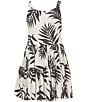 GB Big Girls Leaf Floral Printed Active Dress, Color:Ivory Black - Image 1