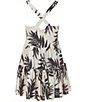 GB Big Girls Leaf Floral Printed Active Dress, Color:Ivory Black - Image 2