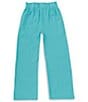 Color:Aqua - Image 2 - Big Girls 7-16 Linen Pull-On Pants
