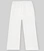Color:White - Image 1 - Big Girls 7-16 Linen Pull-On Pants