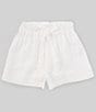 Color:White - Image 1 - Big Girls 7-16 Linen Pull On Shorts