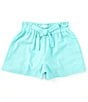 Color:Aqua - Image 1 - Big Girls 7-16 Linen Pull On Shorts