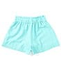 Color:Aqua - Image 2 - Big Girls 7-16 Linen Pull On Shorts