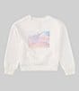 Color:White - Image 1 - Big Girls 7-16 Long Sleeve Graphic Sweatshirt