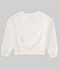Color:White - Image 2 - Big Girls 7-16 Long Sleeve Graphic Sweatshirt