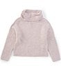 GB Big Girls Long Sleeve Oversized Turtleneck Sweater, Color:Lilac - Image 1