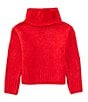 GB Big Girls Long Sleeve Oversized Turtleneck Sweater, Color:Red - Image 1