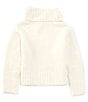 GB Big Girls Long Sleeve Oversized Turtleneck Sweater, Color:Ivory - Image 2