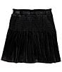 Color:Black - Image 1 - Big Girls 7-16 Plaid Smocked Waist Skirt