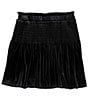 Color:Black - Image 2 - Big Girls 7-16 Plaid Smocked Waist Skirt