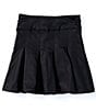 GB Big Girls 7-16 Pleated Coated Mini Skirt, Color:Black - Image 1