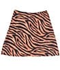 Color:Rust Black - Image 1 - Big Girls 7-16 Animal Print Mini Skirt