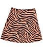 Color:Rust Black - Image 2 - Big Girls 7-16 Animal Print Mini Skirt