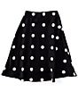 GB Big Girls 7-16 Satin Dot Midi Skirt, Color:Black White - Image 2