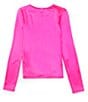 Color:Fuchsia - Image 2 - Big Girls 7-16 Satin Long sleeve Top