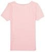 Color:Light Pink - Image 2 - Big Girls 7-16 Short-Sleeve Basic Knit T-Shirt