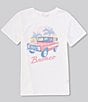 Color:Bright White - Image 1 - Big Girls 7-16 Short-Sleeve Bronco Graphic T-Shirt