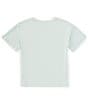 Color:Sky - Image 2 - Big Girls 7-16 Short Sleeve Oversized La Plage Embroidered Graphic T-Shirt