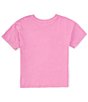 Color:Rose - Image 2 - Big Girls 7-16 Short-Sleeve Oversized Cannes French Riviera Graphic T-Shirt