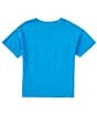 Color:Blue - Image 2 - Big Girls 7-16 Short Sleeve Oversized Puff Saint Barths Graphic T-Shirt