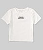 Color:White - Image 1 - Big Girls 7-16 Short Sleeve Positano Amalfi Coast Graphic Cropped T-Shirt