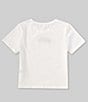 Color:White - Image 2 - Big Girls 7-16 Short Sleeve Positano Amalfi Coast Graphic Cropped T-Shirt