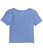 Color:Periwinkle - Image 2 - Big Girls 7-16 Short Sleeve Seamless Crew T-Shirt