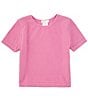 Color:Fuchsia - Image 1 - Big Girls 7-16 Short Sleeve Seamless Crew T-Shirt