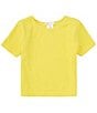 Color:Lemon - Image 1 - Big Girls 7-16 Short Sleeve Seamless Crew T-Shirt