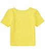 Color:Lemon - Image 2 - Big Girls 7-16 Short Sleeve Seamless Crew T-Shirt