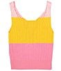 Color:Pink Multi - Image 2 - Big Girls 7-16 Sleeveless Stripe Knit Sweater Tank