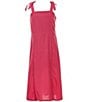 Color:Fuchsia - Image 1 - Big Girls 7-16 Sleeveless Tie Strap Dress