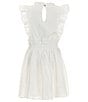 Color:White - Image 2 - Big Girls 7-16 Family Matching Sleeveless White Lace Ruffle Dress