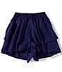 GB Big Girls Tiered Pull-On Shorts, Color:Navy - Image 1