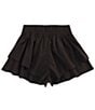 GB Big Girls Tiered Pull-On Shorts, Color:Black - Image 1