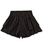 GB Big Girls Tiered Pull-On Shorts, Color:Black - Image 2