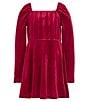 Color:Red - Image 1 - Big Girls 7-16 Velvet Corset Dress