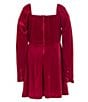 Color:Red - Image 2 - Big Girls 7-16 Velvet Corset Dress