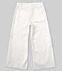 Color:White - Image 2 - Big Girls 7-16 Wide Leg Twill Pant