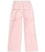 Color:Light Pink - Image 2 - Big Girls 7-16 Wide Leg Utility Cargo Pants