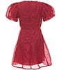 GB Big Girls Rose Belt Solid Dress - Image 2