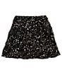 GB Big Girls Tiered Sequin Mini Skirt, Color:Black - Image 1