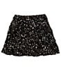 GB Big Girls Tiered Sequin Mini Skirt, Color:Black - Image 2