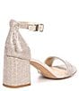 Color:Sand Gold - Image 2 - Bling-Out Rhinestone Embellished Family Matching Ankle Strap Block Heel Sandals