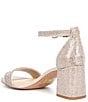 Color:Sand Gold - Image 3 - Bling-Out Rhinestone Embellished Family Matching Ankle Strap Block Heel Sandals
