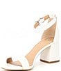 Color:White - Image 4 - Block-Party Leather Ankle Strap Sandals