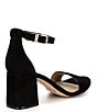 Color:Black - Image 2 - Block-Party Suede Ankle Strap Family Matching Sandals